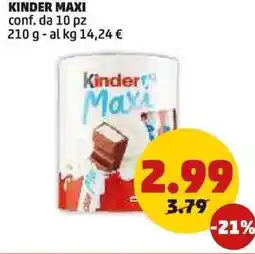 PENNY Kinder maxi conf. da 10 pz offerta