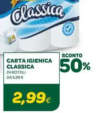 Ekom Carta igienica classica 24 rotoli offerta