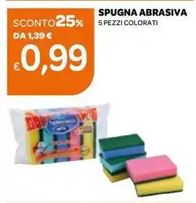 Ekom Spugna abrasiva 5 pezzi colorati offerta