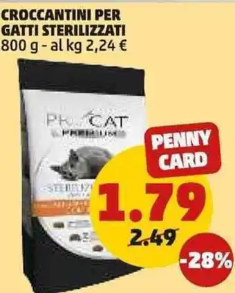 PENNY Croccantini per gatti sterilizzati offerta