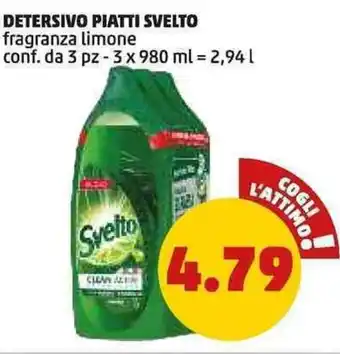 PENNY Detersivo piatti svelto fragranza limone conf. da 3 pz offerta