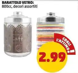 PENNY Barattolo vetro: 800cc, decori assortiti offerta