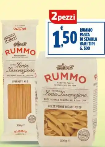 Ok Sigma Rummo pasta di semola vari tipi 2 pezzi offerta