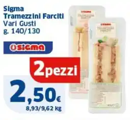 Ok Sigma Sigma tramezzini farciti vari gusti 2 pezzi offerta