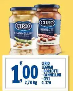 Ok Sigma Cirio legumi  borlotti  cannellini  ceci offerta