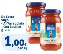 Ok Sigma De cecco sugo - all'arrabbiata - con basilico offerta