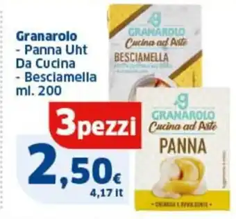 Ok Sigma Granarolo - panna uht da cucina - besciamella 3 pezzi offerta