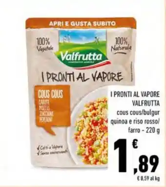 Conad I pronti al vapore VALFRUTTA offerta