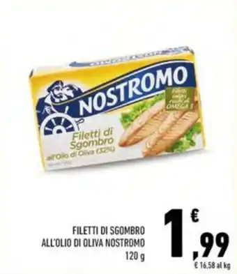 Conad Filetti di sgombro all'olio di oliva NOSTROMO offerta