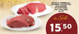 Extra Supermercati Pezzo a cannella/ colarda/cotolette/ scaloppine di scottona 100% italiana offerta