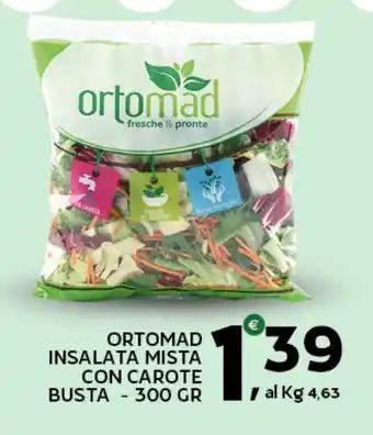 Extra Supermercati Ortomad insalata mista con carote busta offerta