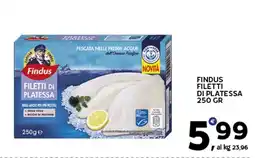 Extra Supermercati Findus filetti di platessa offerta