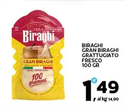 Extra Supermercati Biraghi gran biraghi grattugiato fresco offerta