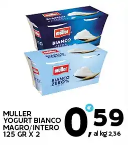 Extra Supermercati Muller yogurt bianco magro/intero offerta