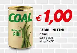 Coal Fagiolini fini COAL offerta