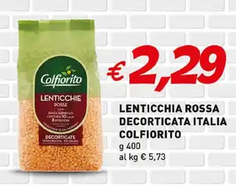 Coal Lenticchia rossa decorticata italia COLFIORITO offerta