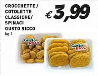 Coal Crocchette/ cotolette classiche/ spinaci GUSTO RICCO offerta