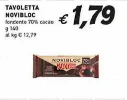 Coal TAVOLETTA NOVIBLOC fondente 70% cacao offerta