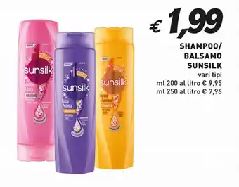 Coal Shampoo/ balsamo SUNSILK offerta