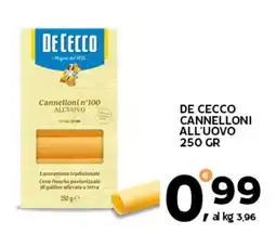 Extra Supermercati De cecco cannelloni all'uovo offerta