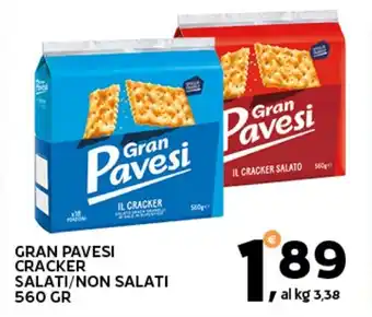 Extra Supermercati Gran pavesi cracker salati/non salati offerta