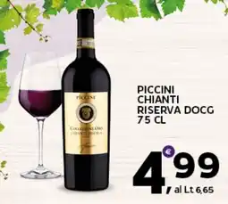 Extra Supermercati Piccini chianti riserva docg offerta