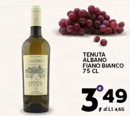 Extra Supermercati Tenuta albano fiano bianco offerta