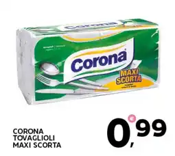 Extra Supermercati Corona tovaglioli maxi scorta offerta