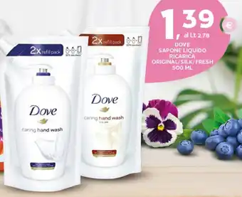 Extra Supermercati Dove sapone liquido ricarica original/silk/fresh offerta