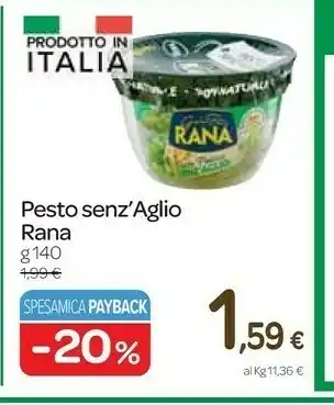 Carrefour Express Giovanni rana - pesto senz'aglio 140 g(ml) offerta