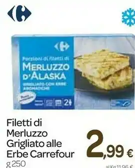 Carrefour Express Filetti di merluzzo grigliato alle erbe offerta