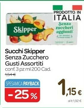 Carrefour Express Succhi senza zucchero offerta