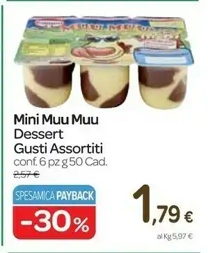 Carrefour Express Muu muu mini vaniglia 300 g(ml) offerta