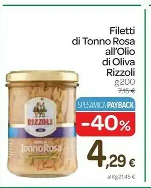 Carrefour Express Filetti di tonno rosa in olio extravergine di oliva offerta