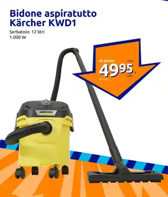 Action Bidone aspiratutto Kärcher KWD1 offerta