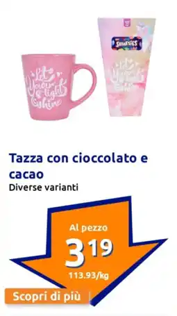 Action Tazza con cioccolato e cacao offerta