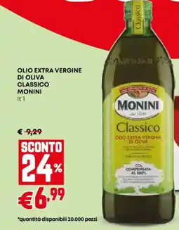 Pam Olio extra vergine di oliva classico MONINI offerta