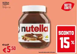 Pam Nutella ferrero offerta