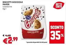 Pam Biscotti gocciole PAVESI offerta