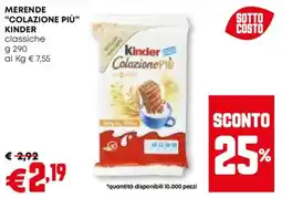 Pam Merende "colazione più" KINDER offerta