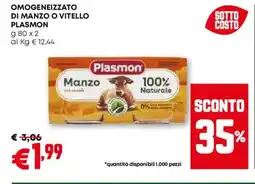 Pam Omogeneizzato di manzo o vitello PLASMON offerta