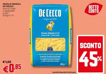 Pam Pasta di semola DE CECCO offerta