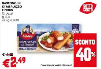 Pam Bastoncini di merluzzo FINDUS offerta