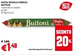 Pam Pasta sfoglia fresca BUITONI offerta