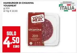 Pam Hamburger di chianina YOU&MEAT offerta