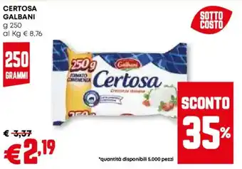 Pam Certosa GALBANI offerta