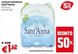 Pam Acqua naturale SANT'ANNA offerta