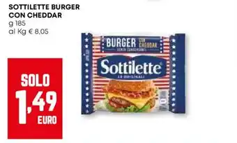 Pam Sottilette burger con cheddar offerta