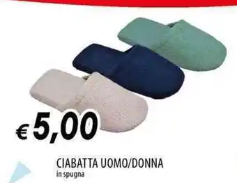 Galassia Ciabatta uomo/donna in spugna offerta