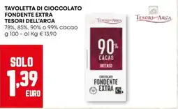 Pam Tavoletta di cioccolato fondente extra TESORI DELL'ARCA offerta